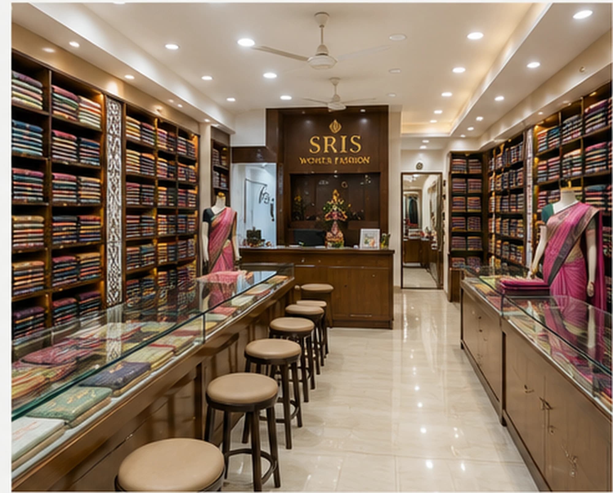 Store Saree Display